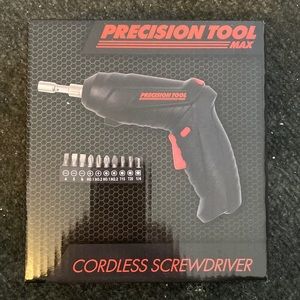 NEW Precision Tool Max Cordless Screwdriver Set Brand New in Box